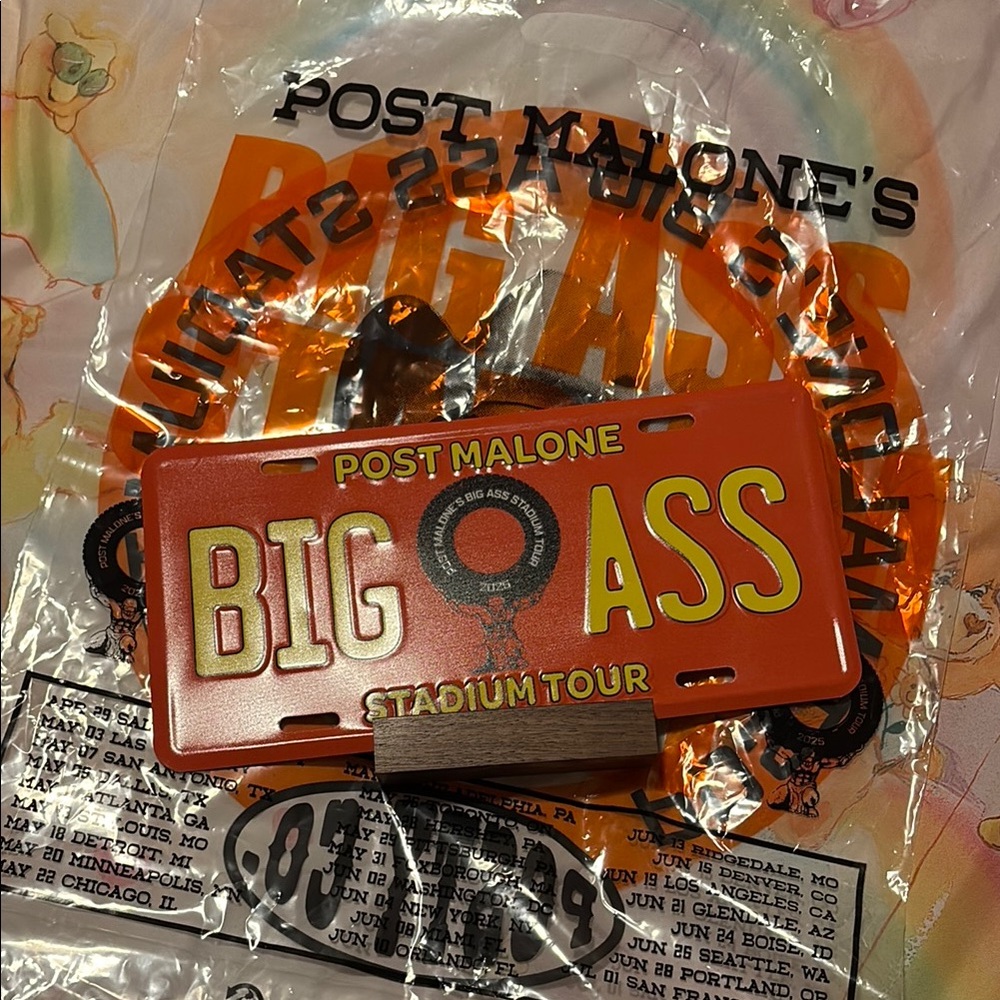 Post Malone Big Ass Stadium Tour VIP merch